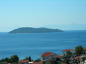 View of the island from the north