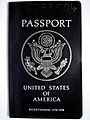İlk mavi pasportlardan birinin örtüyü (Amerika Birləşmiş Ştatları Bicentennial üçün 1976-cı ildə təqdim edilmişdir)