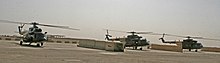 Helicópteros a serviço da força aérea iraquiana.