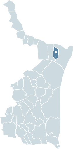 Location of Valle Hermoso within Tamaulipas
