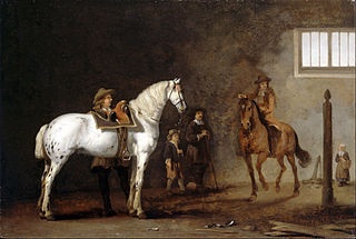 White Horse in a Riding School