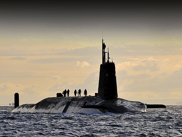 HMS Vanguard, a Vanguard-class ballistic missile submarine