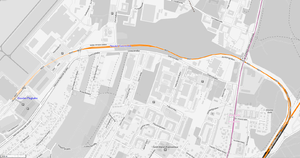 Section of the Dresden-Klotzsche – Dresden Airport railway line