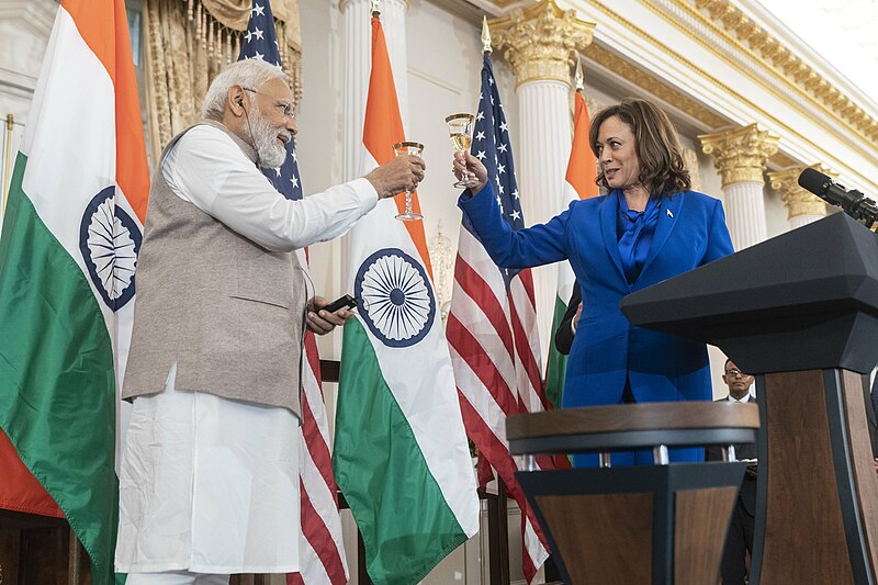 File:Vice President Harris and Prime Minister Modi toasted during the 2023 State Luncheon at the State Dept.jpg