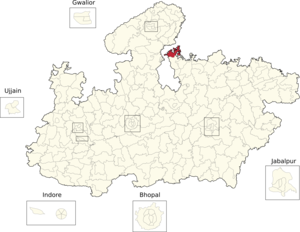 Vidhan Sabha constituencies of Madhya Pradesh (46-Niwari).png