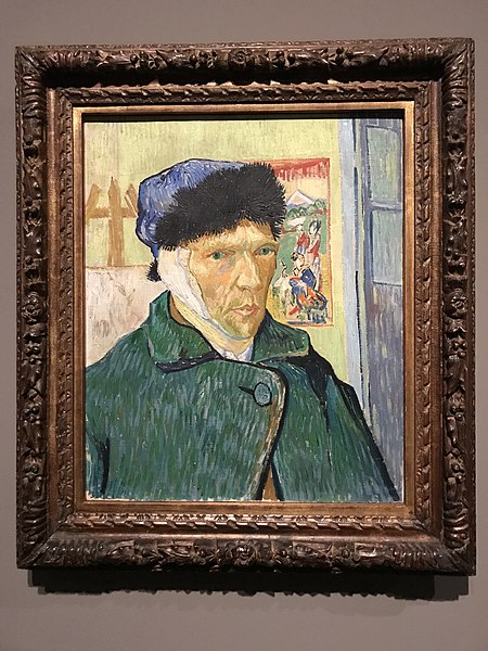 File:Vincent van Gogh - Zelfportret met verbonden oor (Van Gogh & Japan).jpg