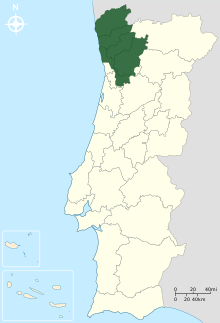 La zone de production est dans le coin nord-ouest du Portugal