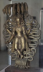 Vishnu amb Sesa, artefacte de bronze antic al Museu del Govern de Mathura