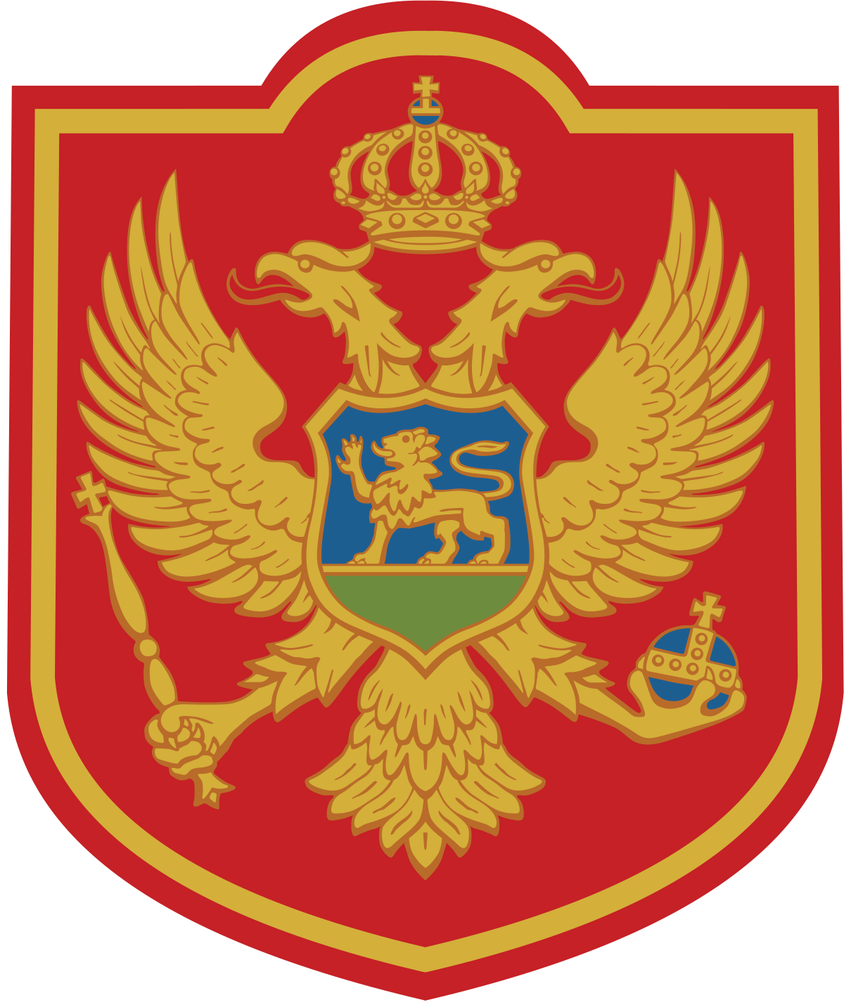 Герб черногории и россии сравнение