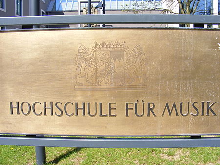 Würzburg Hochschule für Musik (Schild)