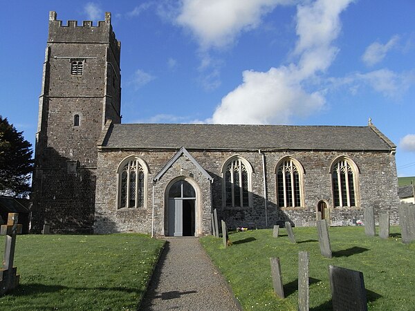 Church of the Holy Trinity, Weare Giffard, viewed from the south