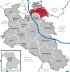 Lage der Gemeinde Wendelstein im Landkreis Roth
