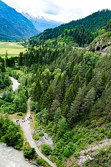 the valley Landwassertal and river Landwasser