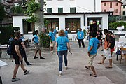 Silent action walk with Nora at Wikimania 2016 in Esino Lario.