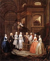 William Hogarth - The Marriage of Stephen Beckingham and Mary Cox. 1729