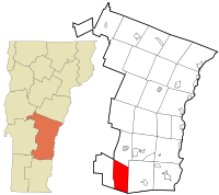 Location in Windsor County and the state of Vermont.