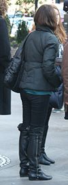 Woman wearing over-the-knee fashion boots, 2011 WinterWear2011.JPG