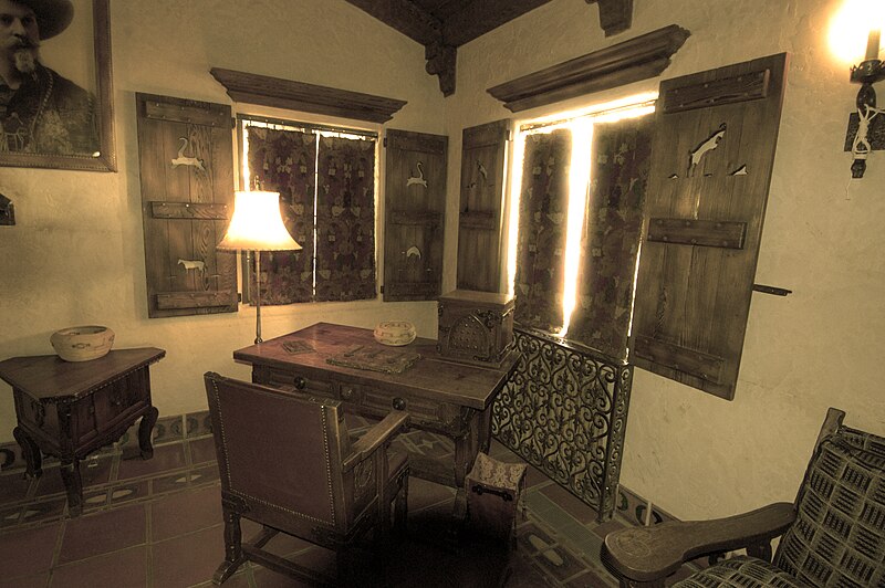 File:Workspace at Scotty's castle.jpg