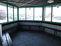 The waiting area of Yarmouth bus station, Yarmouth, Isle of Wight.