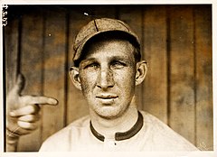 "Harvard" Eddie Grant, Cincinnati Reds third baseman, by Paul Thompson, 1911.jpg