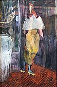 Femme en toilette de bal à l'entrée d'une loge de théâtre (Woman in ball gown at the entrance of a theater box) by Toulouse-Lautrec in Musée Toulouse-Lautrec Albi