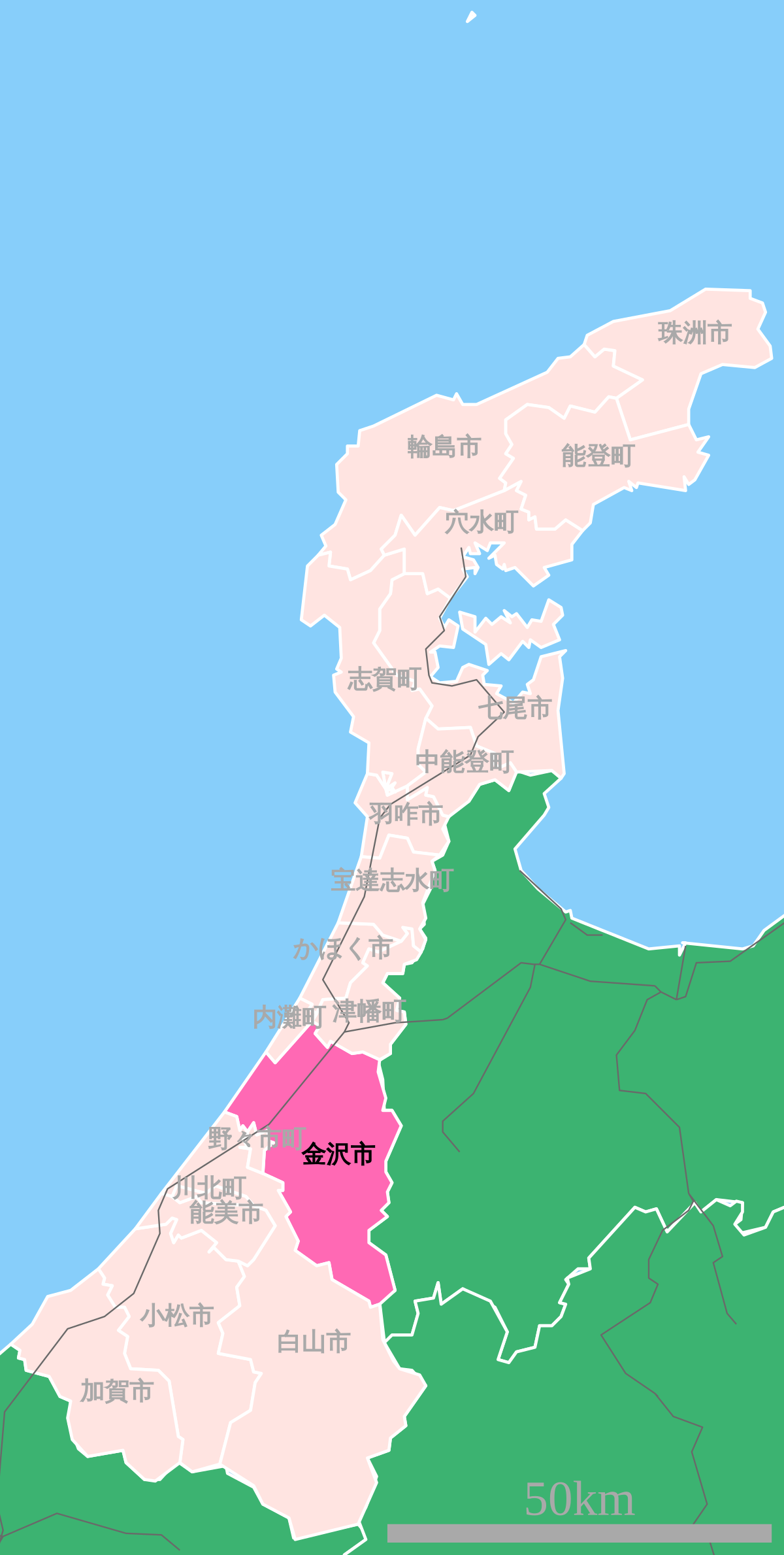 ファイル 石川県金沢市県内位置図 Svg Wikipedia