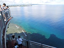 Viewing platforms overlook Tumon Bay and the Philippine Sea