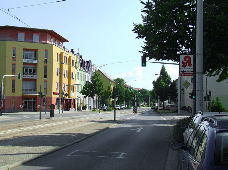 File:019 intersection with Friedrich-Engels-Straße (looking east).png