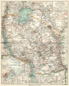 Map of German East Africa (bordered in red), 1905. 094 deutsch-ostafrika (1905).png