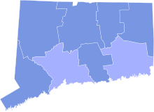 1853 Connecticut gubernatorial election results map by county.svg