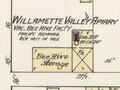 1888 “Willamette Valley Apiary, Bee Hive Factory and Bee Hive Storage” - Sanborn Fire Insurance Map from Salem, Marion County, Oregon. LOC sanborn07453 002-9 (cropped).tiff