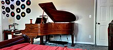 1926 Mason and Hamlin Model RA 5'8" piano equipped with AMPICO reproducing player mechanism 1926 M&H Daytime Side View.jpg