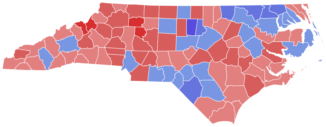 File:1990 United States Senate election in North Carolina results map by county.svg