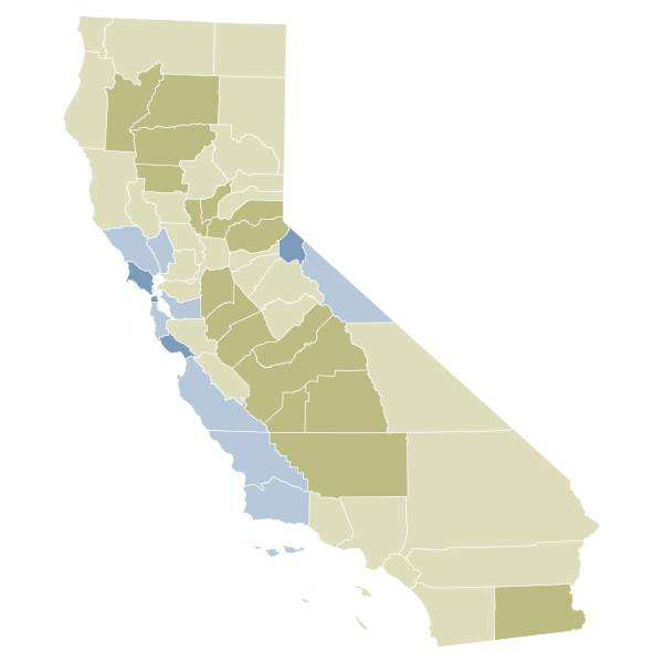 File:2010 California Proposition 19 results map by county.svg