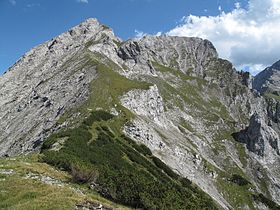 Uitzicht vanaf de Schaufelspitze.