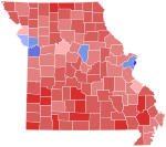 2016 Senaatsverkiezingen van de Verenigde Staten in Missouri resultatenkaart door county.svg