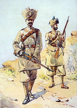 Med fältuniformer i khaki förebådade den brittisk-indiska armén 1900-talets europeiska utveckling.