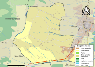 Kleurenkaart met landgebruik.