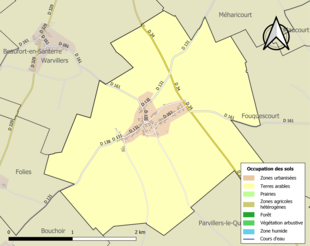 Mappa a colori che mostra l'uso del suolo.