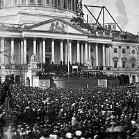 March 4: Lincoln inaugurated Abraham Lincoln inauguration 1861.jpg
