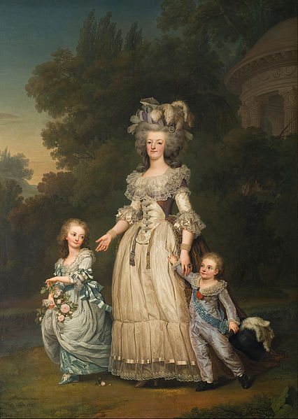 File:Adolf Ulrik Wertmüller - Queen Marie Antoinette of France and two of her Children Walking in The Park of Trianon - Google Art Project.jpg
