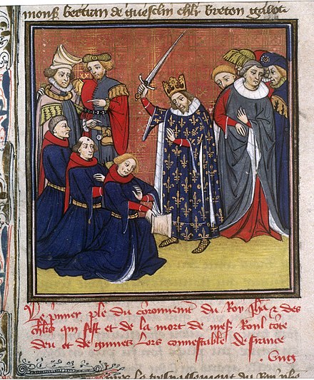 John II ennobling his knights, BNF