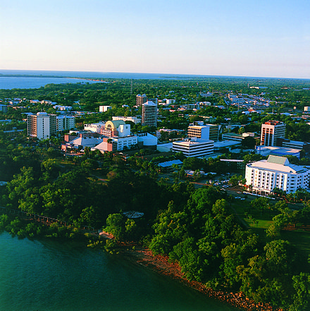 Aerial shot of Darwin