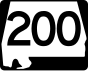 State Route 200 marker