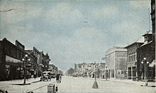 Superior St at Gratiot looking west, c. 1910 Alma Superior St Looking west 1910.jpg