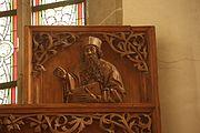 English: Detail of the altar in Stadtkirche Besigheim, Germany