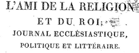 Image illustrative de l’article L'Ami de la religion