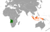 Location map for Angola and Indonesia.