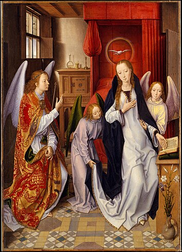 Annunciation, by Hans Memling.