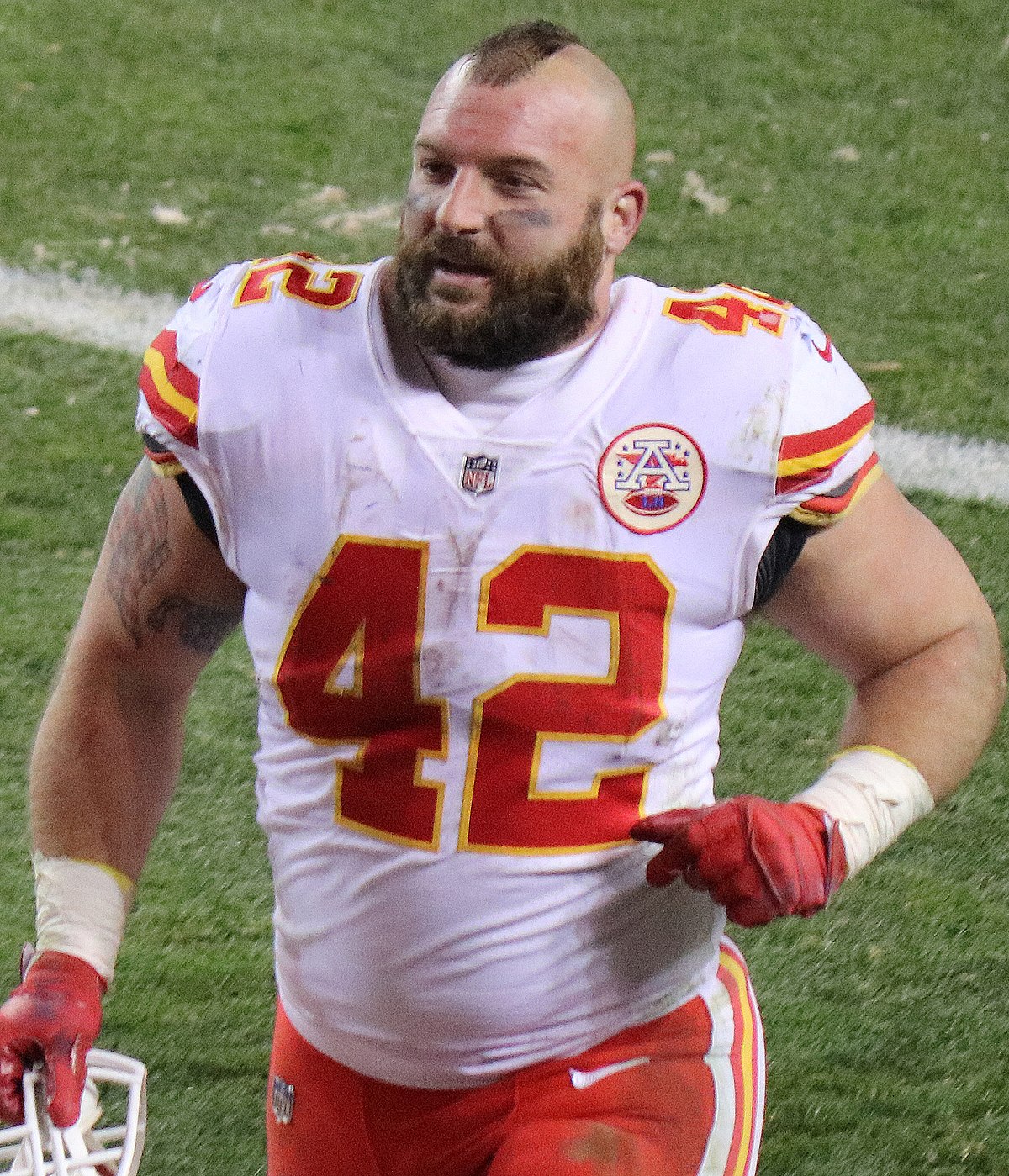 Anthony Sherman Jersey Number 42 Goat Greatest Of All Time Kc